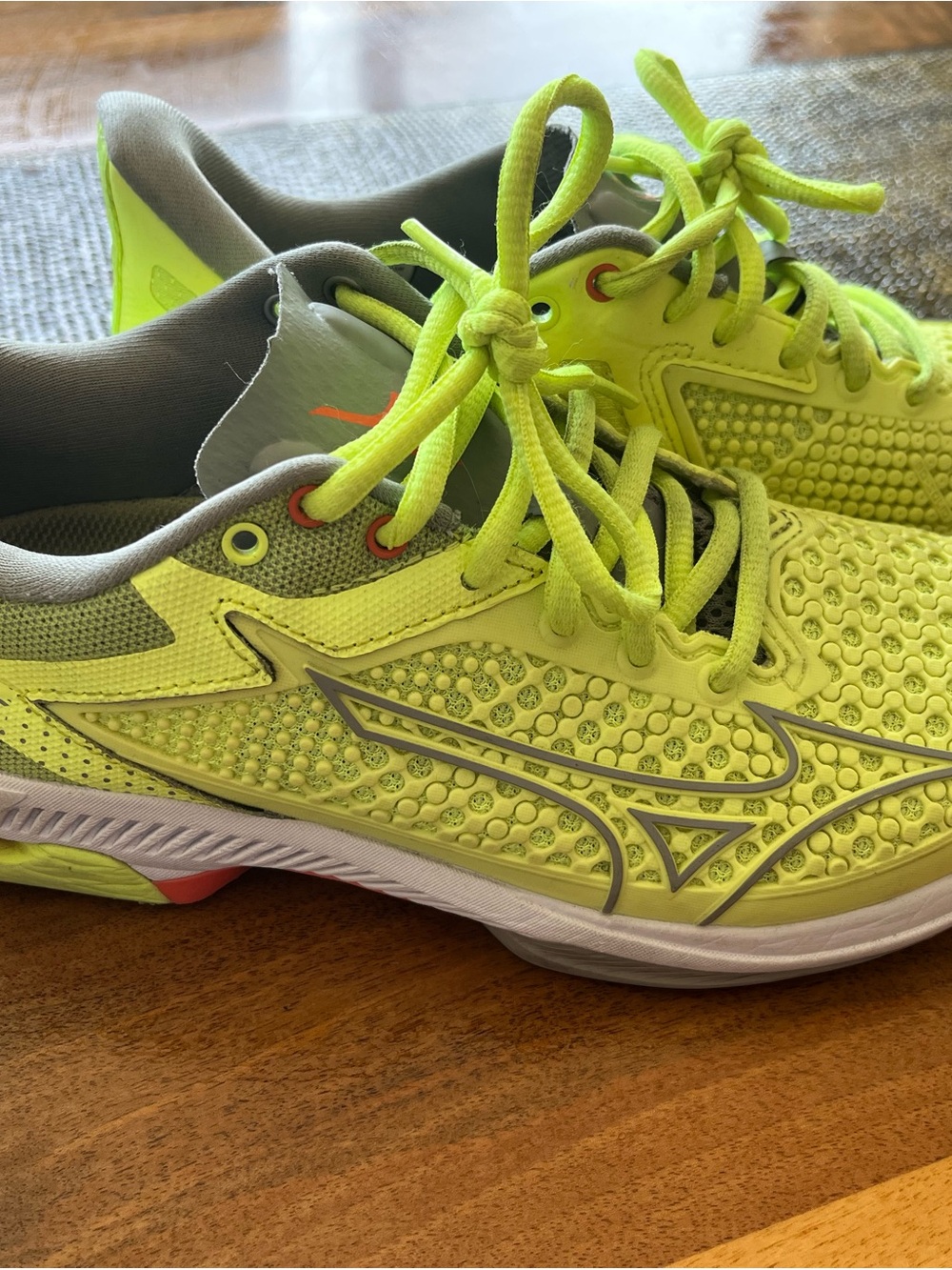 Mizuno Neon Yellow Athletic Running Shoes